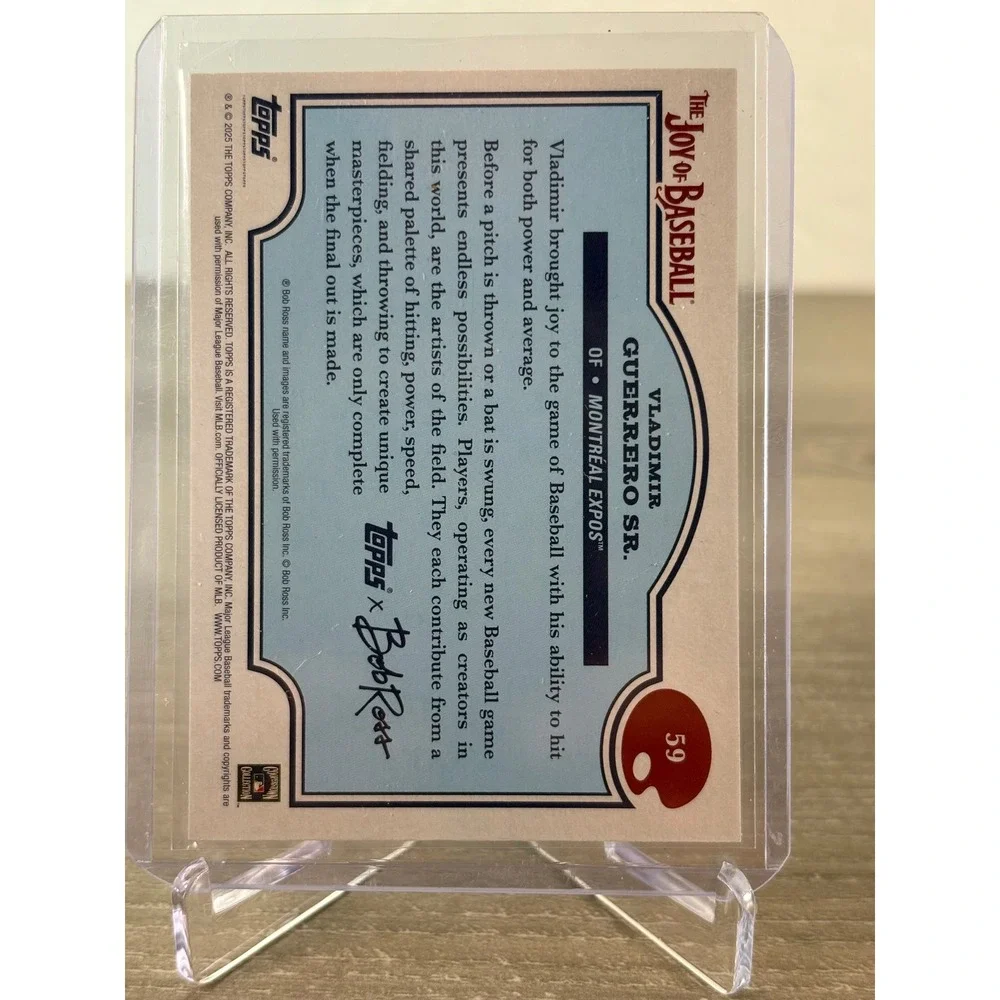 2025 Topps x Bob Ross Vladimir Guerrero Sr Montreal Expos /35 Joy of Baseball 59